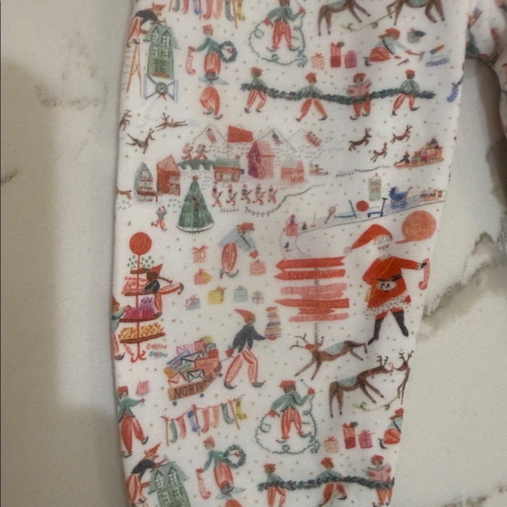 LAKE Christmas Print 2 Piece Pajama Set 12-18M - Picture 5 of 6